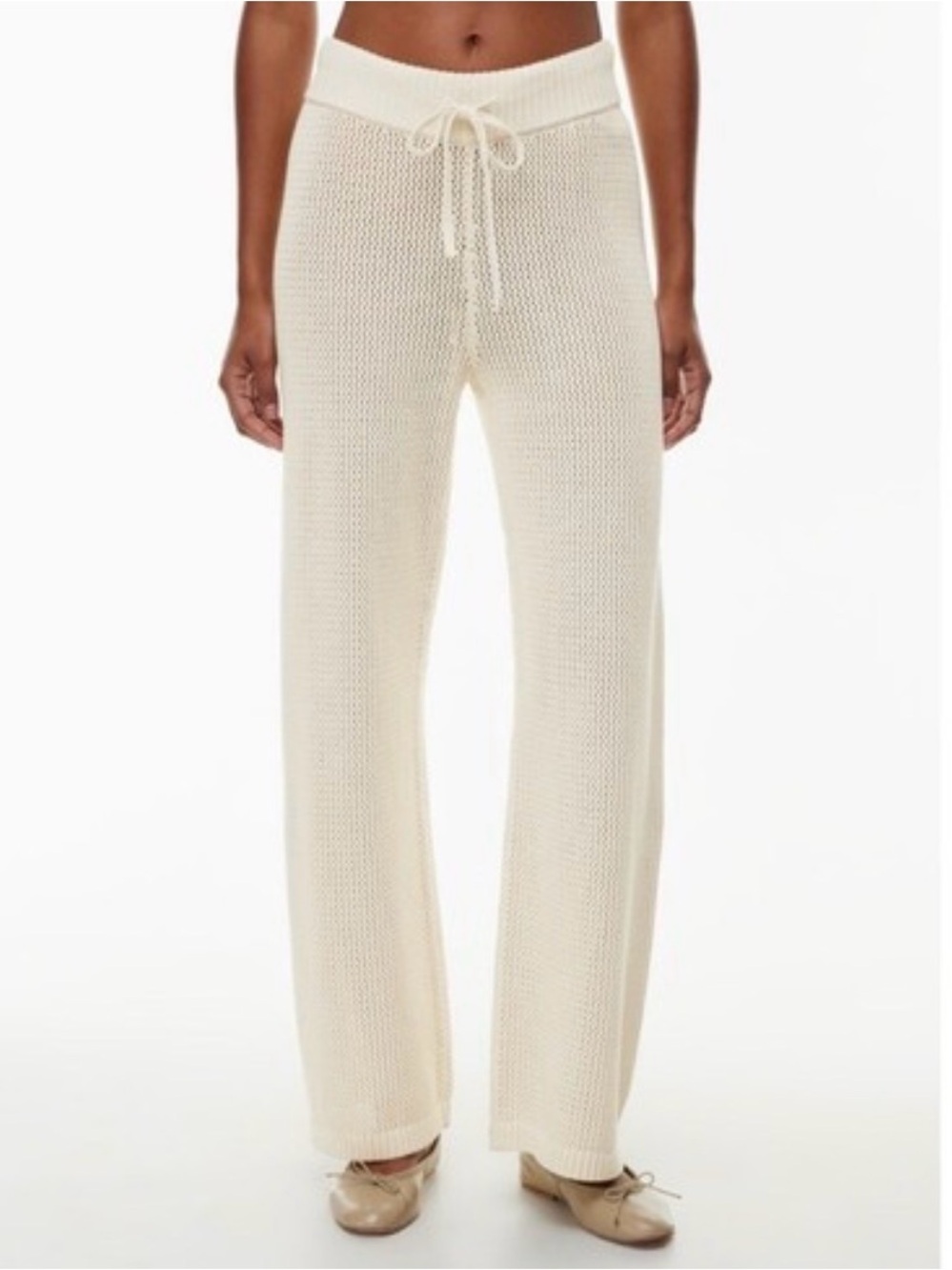 TNA Cream Knit Drawstring Joggers